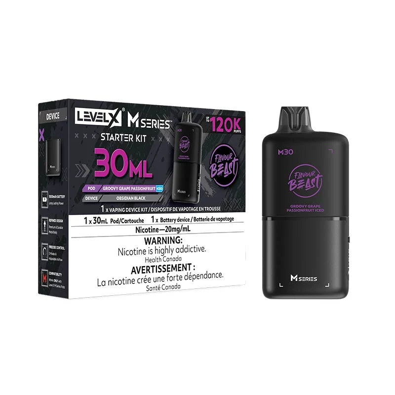 Level X M Series Pod - Flavour Beast - Groovy Grape Passionfruit Iced