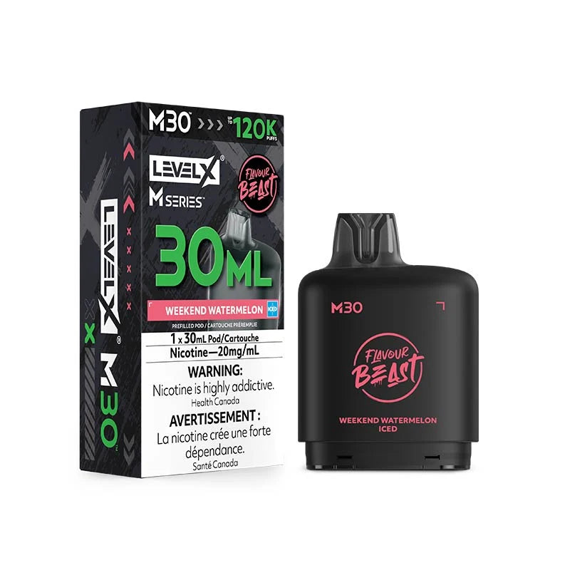 Level X M Series Pod - Flavour Beast - Weekend Watermelon Iced
