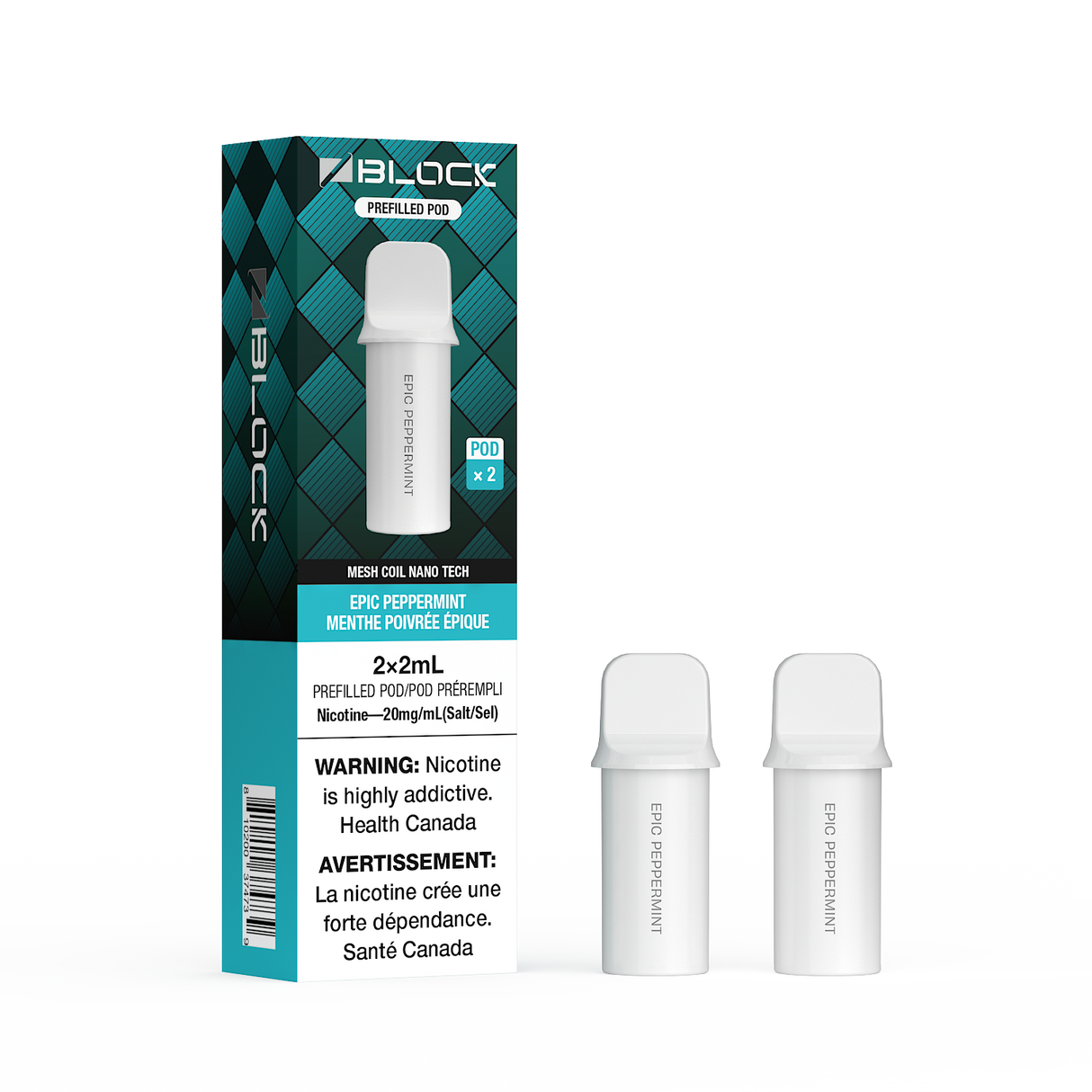 Epic Peppermint – ZBlock 2mL Pod 2-Pack Prefilled Pod