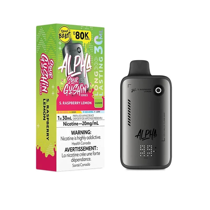 Gushin S. Raspberry Lemon Disposable Vape – Flavour Beast Alpha 80K