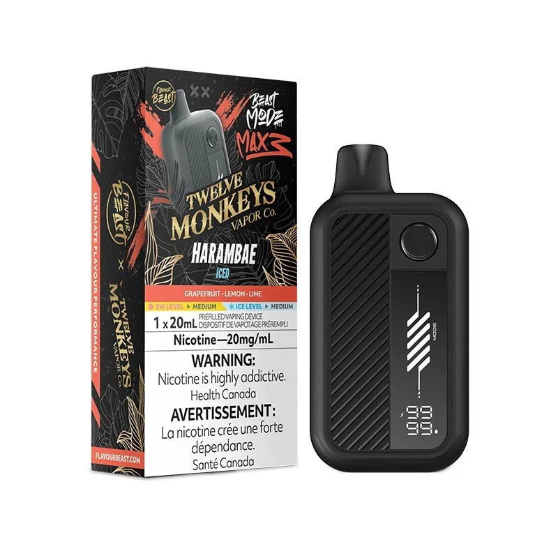 Harambae Iced – Flavour Beast Mode Max 3 60K Disposable Vape