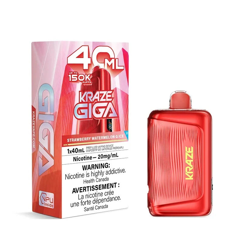 Strawberry Watermelon G Ice Disposable Vape – Kraze Giga 150K