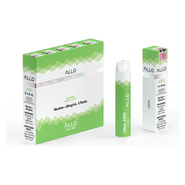 Shop ALLO Ultra 2500 Disposable - Spearmint - at Vapeshop Mania