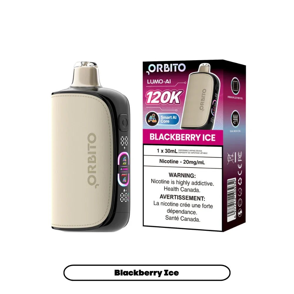 Blackberry Ice – Orbito Lumo AI 120K Disposable Vape - Psycho Vape
