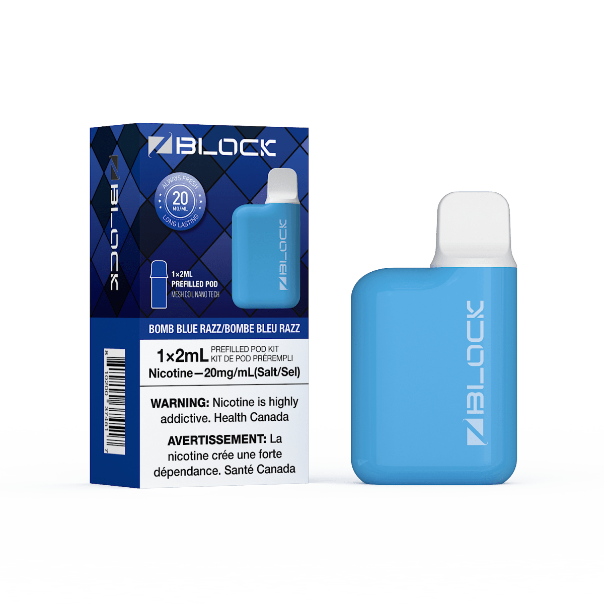 Bomb Blue Razz – ZBlock 2mL Starter Kit - Psycho Vape