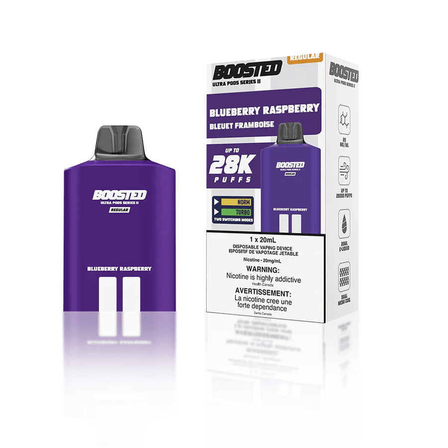 BOOSTED - Boosted Ultra Series II 28K Pod 20ml - Blueberry Raspberry - Psycho Vape