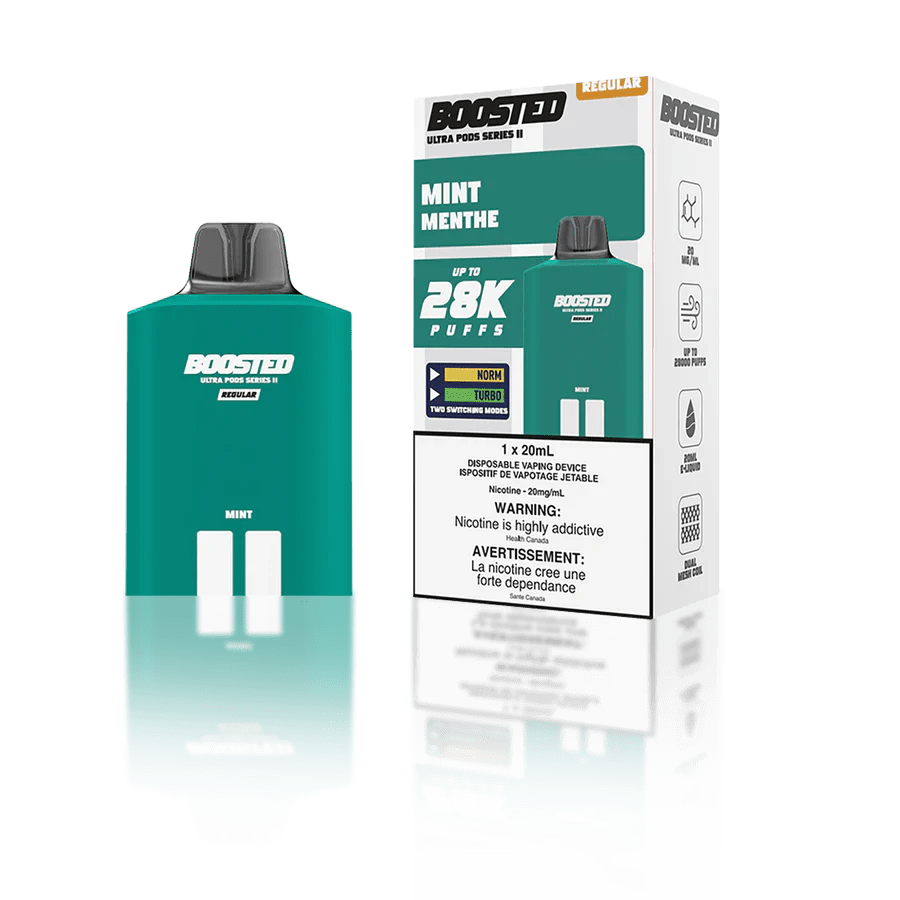 BOOSTED - Boosted Ultra Series II 28K Pod 20ml - Mint - Psycho Vape