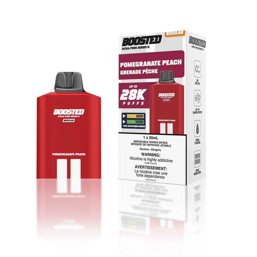 BOOSTED - Boosted Ultra Series II 28K Pod 20ml - Pomegrenate Peach - Psycho Vape