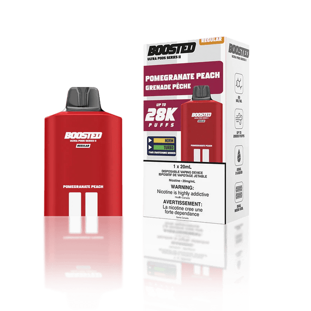 BOOSTED - Boosted Ultra Series II 28K Pod 20ml - Pomegrenate Peach - Psycho Vape