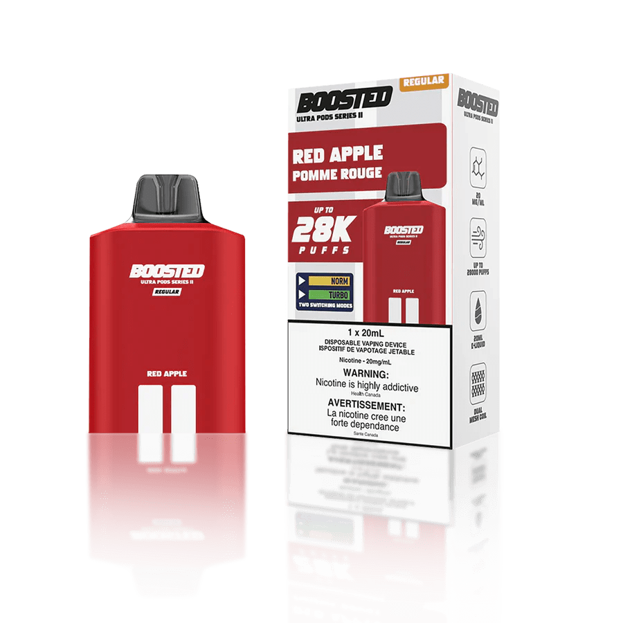 BOOSTED - Boosted Ultra Series II 28K Pod 20ml - Red Apple - Psycho Vape