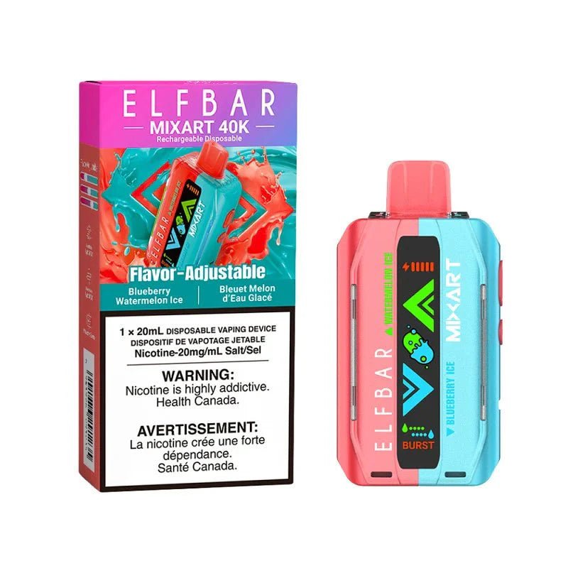ELF BAR - Elfbar MixArt 40K Disposable - Blueberry Watermelon Ice - Psycho Vape