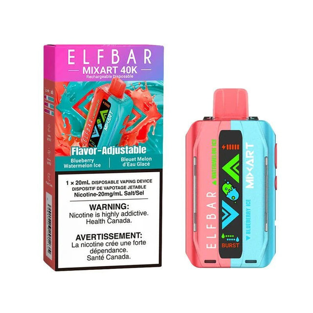 ELF BAR - Elfbar MixArt 40K Disposable - Blueberry Watermelon Ice - Psycho Vape