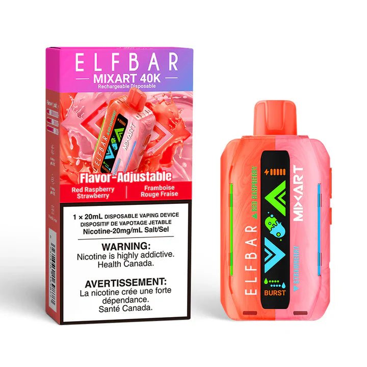 ELF BAR - Elfbar MixArt 40K Disposable - Red Raspberry Strawberry - Psycho Vape