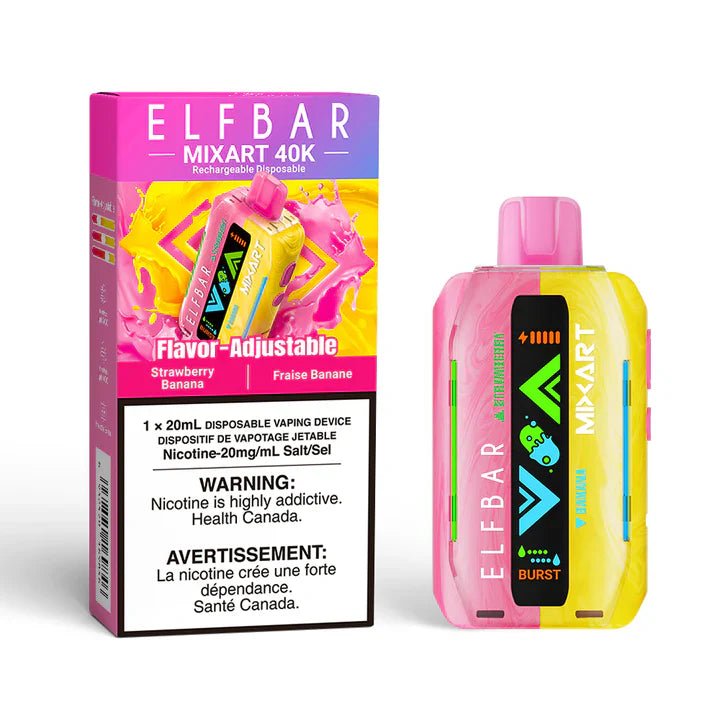 ELF BAR - Elfbar MixArt 40K Disposable - Strawberry Banana - Psycho Vape