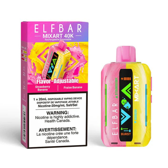 ELF BAR - Elfbar MixArt 40K Disposable - Strawberry Banana - Psycho Vape
