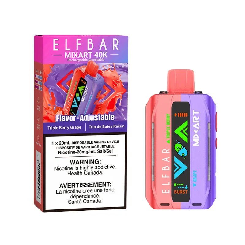 ELF BAR - Elfbar MixArt 40K Disposable - Triple Berry Grape - Psycho Vape