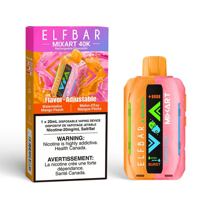 ELF BAR - Elfbar MixArt 40K Disposable - Watermelon Mango Peach - Psycho Vape