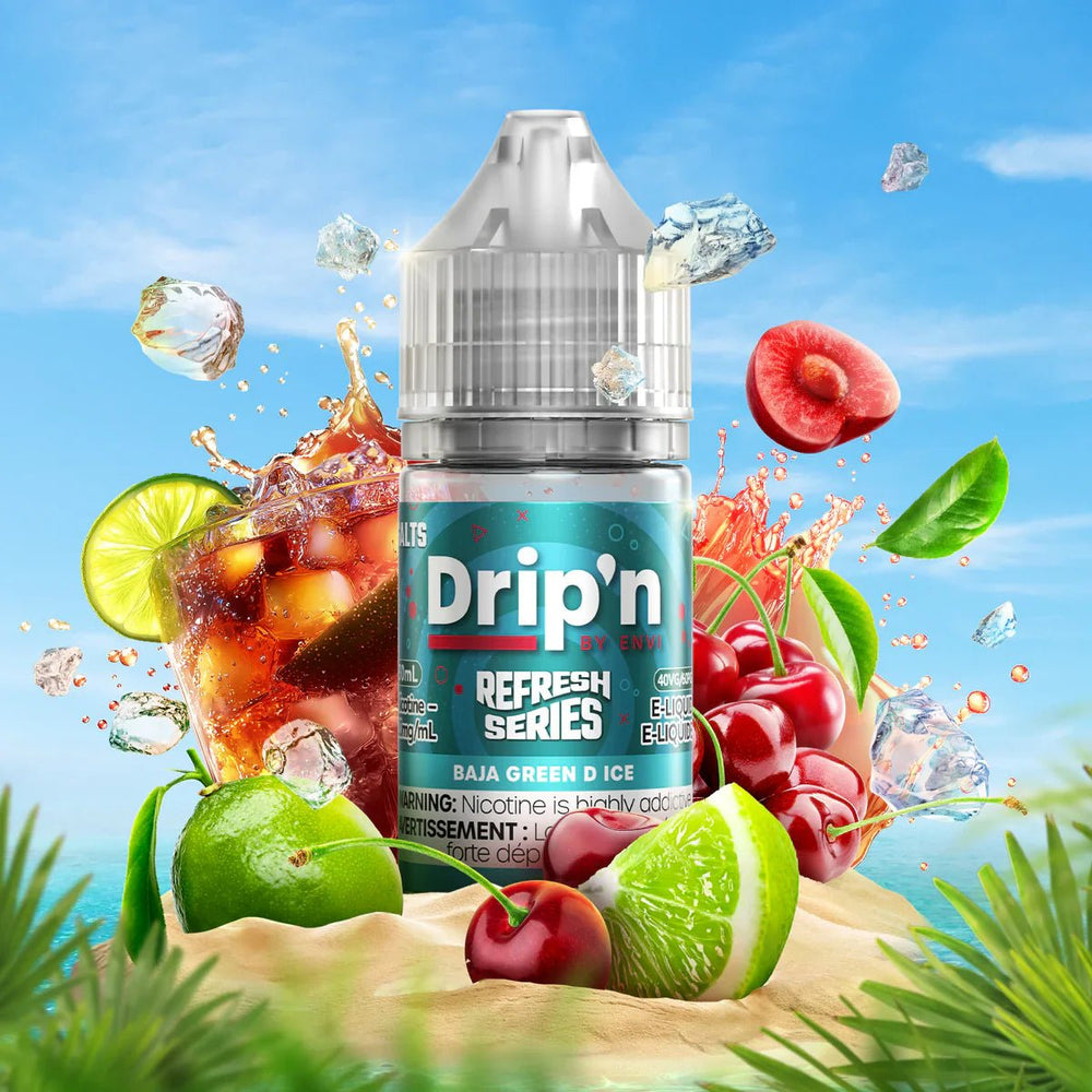 ENVI - Baja Green D Ice by Drip'n Envi Refresh - Salt Nic Vape Juice - Psycho Vape