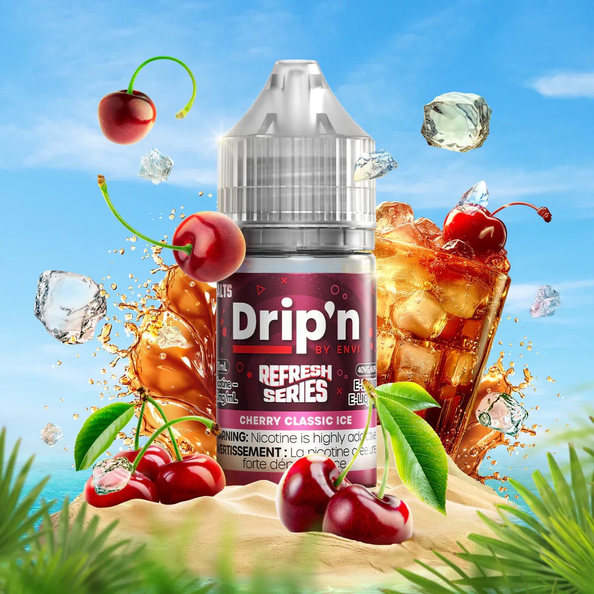 ENVI - Cherry Classic Ice by Drip'n Envi Refresh - Salt Nic Vape Juice - Psycho Vape