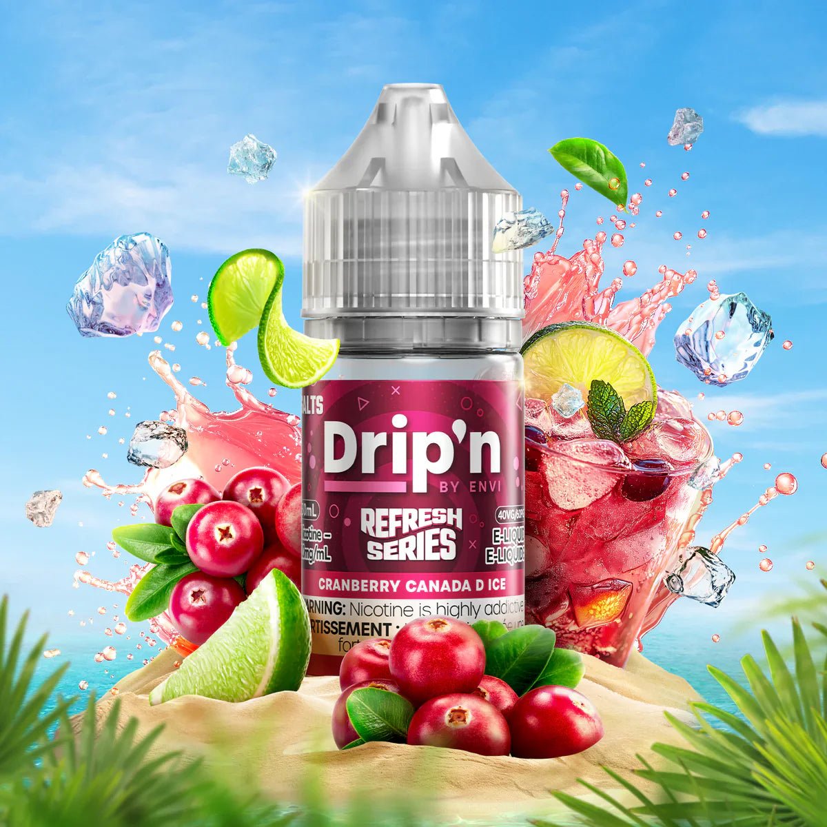 ENVI - Cranberry Canada D Ice by Drip'n Envi Refresh - Salt Nic Vape Juice - Psycho Vape