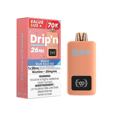 ENVI - Drip'n by Envi 70K Disposable - Peach Blue Razz Ice - Psycho Vape
