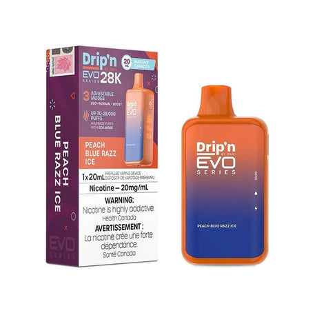 ENVI - Drip'n by Envi EVO Series 28K Disposable - Peach Blue Razz Ice - Psycho Vape
