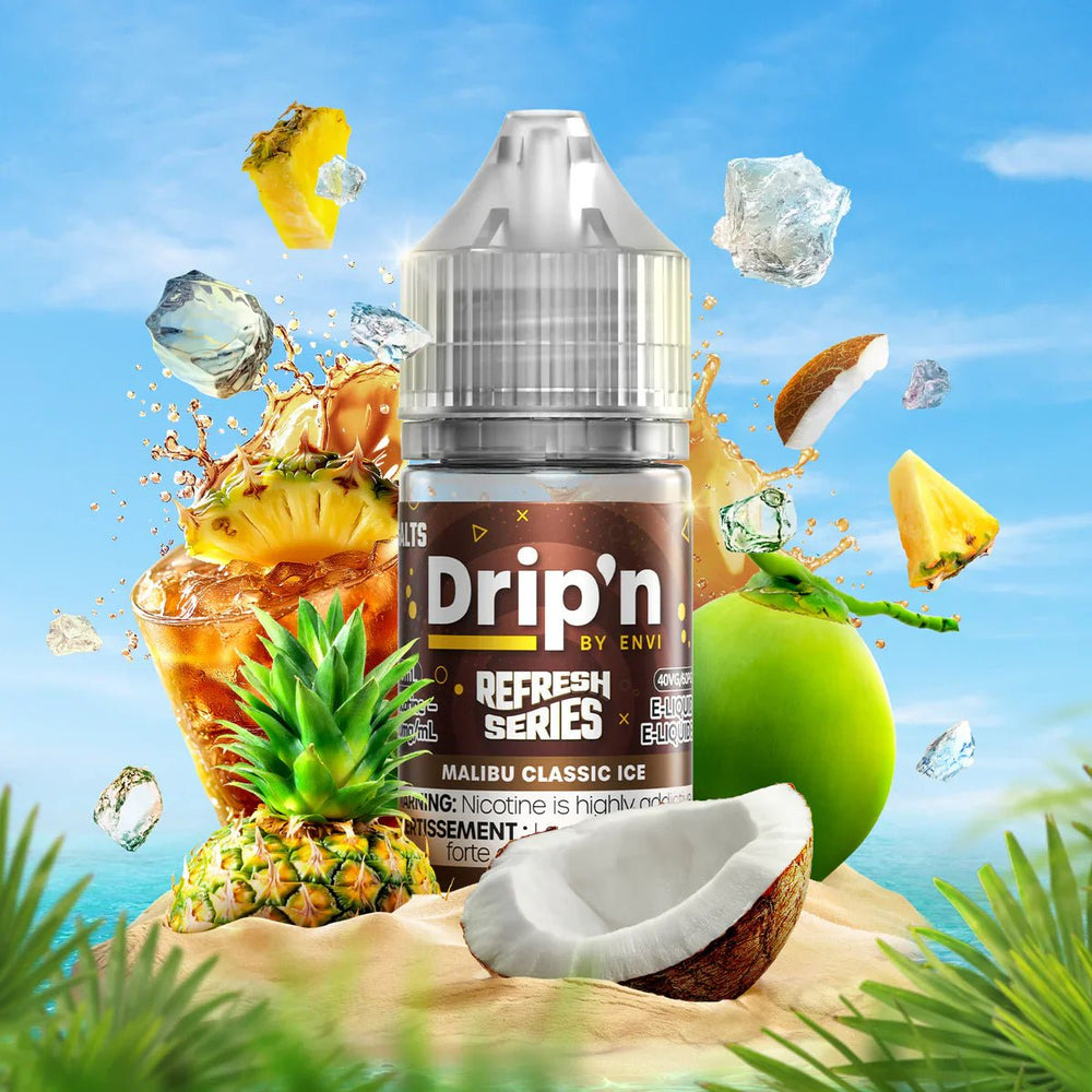 ENVI - Malibu Classic Ice by Drip'n Envi Refresh - Salt Nic Vape Juice - Psycho Vape
