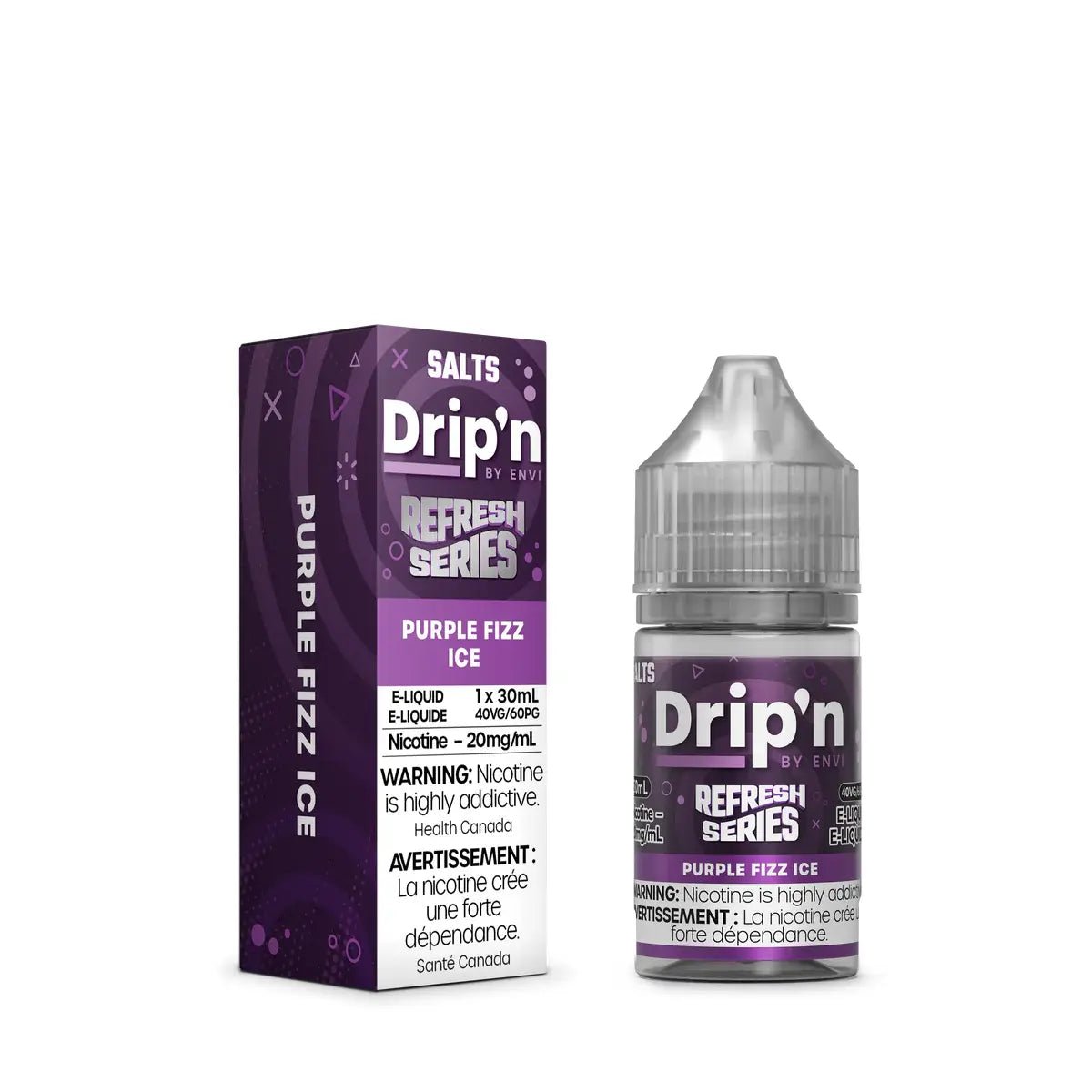 ENVI - Purple Fizz Ice by Drip'n Envi Refresh - Salt Nic Vape Juice - Psycho Vape