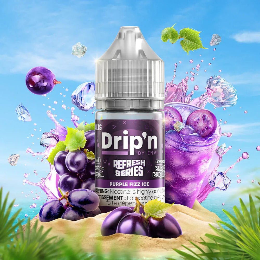 ENVI - Purple Fizz Ice by Drip'n Envi Refresh - Salt Nic Vape Juice - Psycho Vape