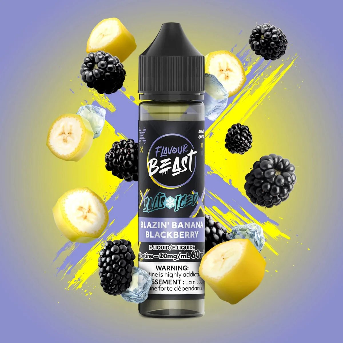 FLAVOUR BEAST - Blazin' Banana Blackberry Iced by Flavour Beast - Salt Nic Vape Juice - Psycho Vape
