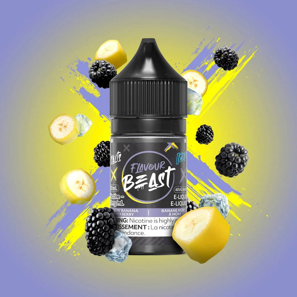 FLAVOUR BEAST - Blazin' Banana Blackberry Iced by Flavour Beast - Salt Nic Vape Juice - Psycho Vape