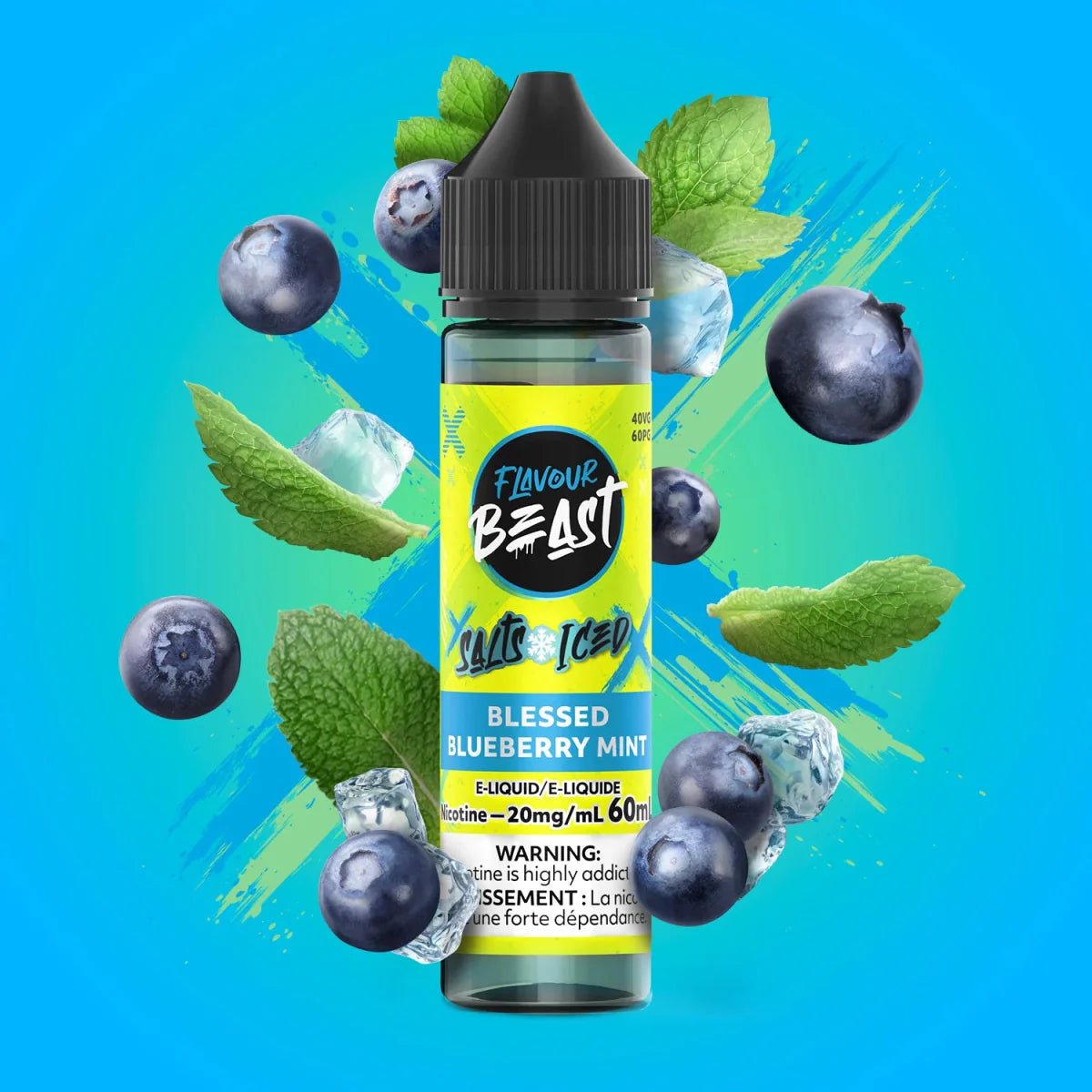 FLAVOUR BEAST - Blessed Blueberry Mint Iced by Flavour Beast - Salt Nic Vape Juice - Psycho Vape