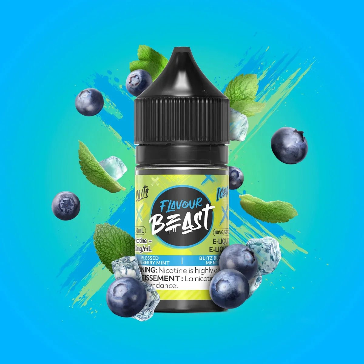 FLAVOUR BEAST - Blessed Blueberry Mint Iced by Flavour Beast - Salt Nic Vape Juice - Psycho Vape