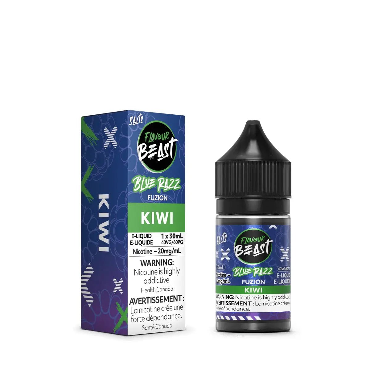 FLAVOUR BEAST - Blue Razz Fuzion Kiwi by Flavour Beast - Salt Nic Vape Juice - Psycho Vape