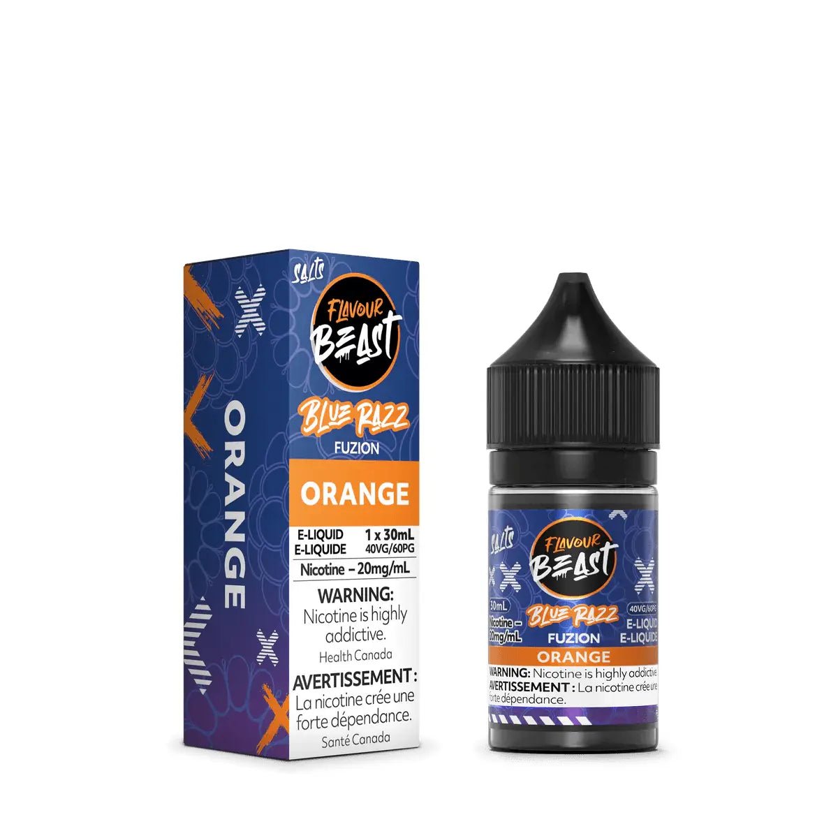 FLAVOUR BEAST - Blue Razz Fuzion Orange by Flavour Beast - Salt Nic Vape Juice - Psycho Vape