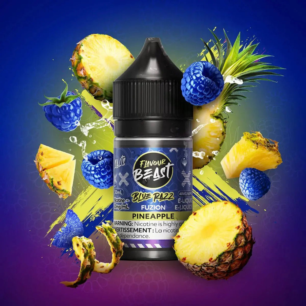 FLAVOUR BEAST - Blue Razz Fuzion Pineapple by Flavour Beast - Salt Nic Vape Juice - Psycho Vape