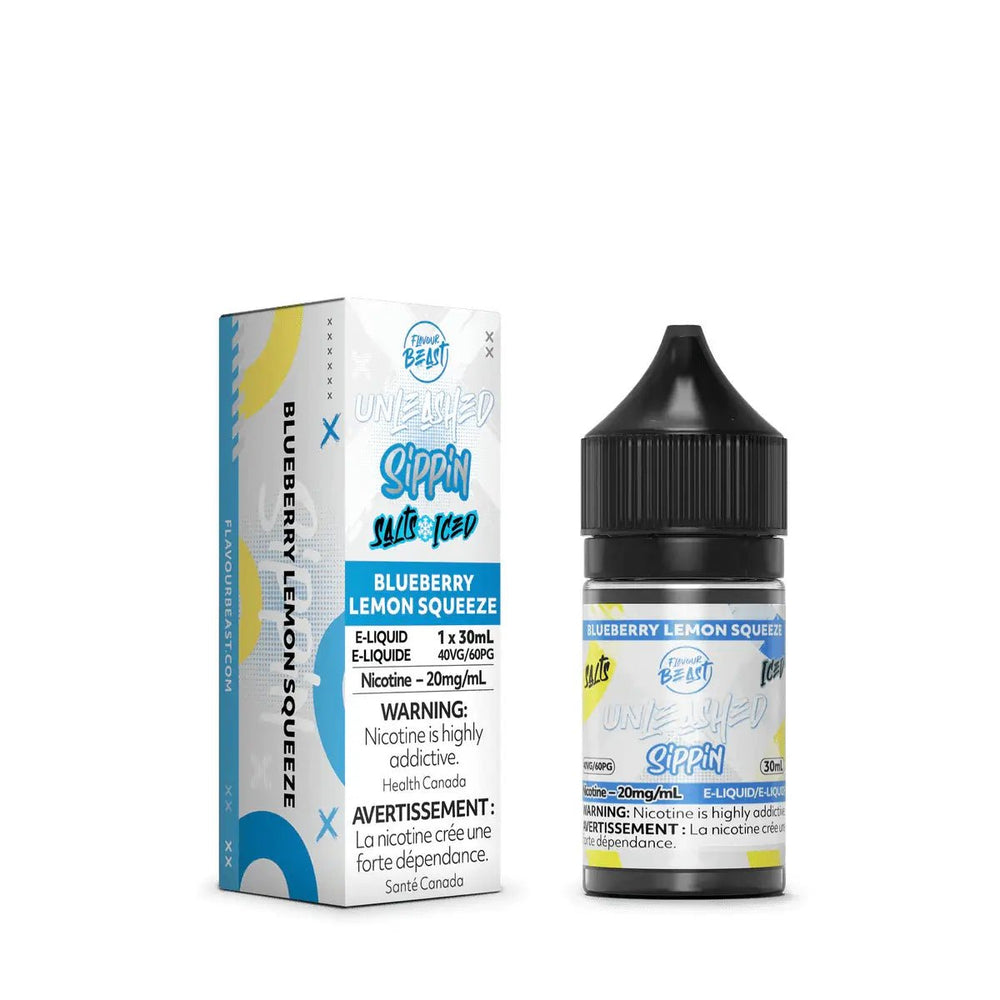FLAVOUR BEAST - Blueberry Lemon Squeeze by Flavour Beast Unleashed Sippin - Salt Nic Vape Juice - Psycho Vape