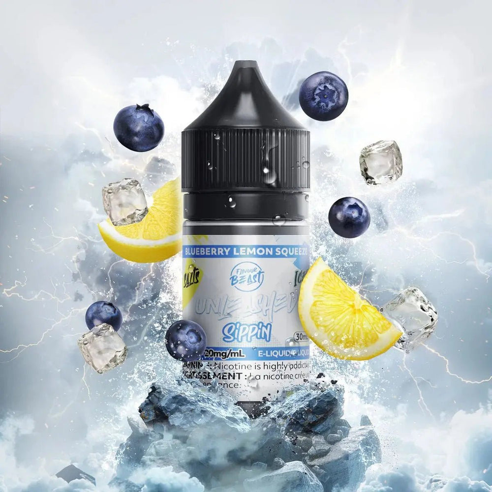 FLAVOUR BEAST - Blueberry Lemon Squeeze by Flavour Beast Unleashed Sippin - Salt Nic Vape Juice - Psycho Vape