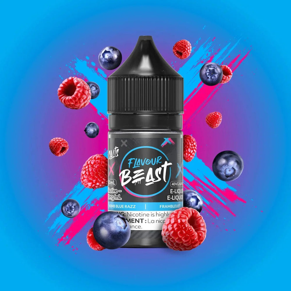 FLAVOUR BEAST - Bomb Blue Razz by Flavour Beast - Salt Nic Vape Juice - Psycho Vape
