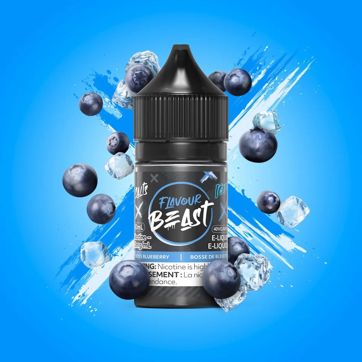 FLAVOUR BEAST - Boss Blueberry Iced by Flavour Beast - Salt Nic Vape Juice - Psycho Vape