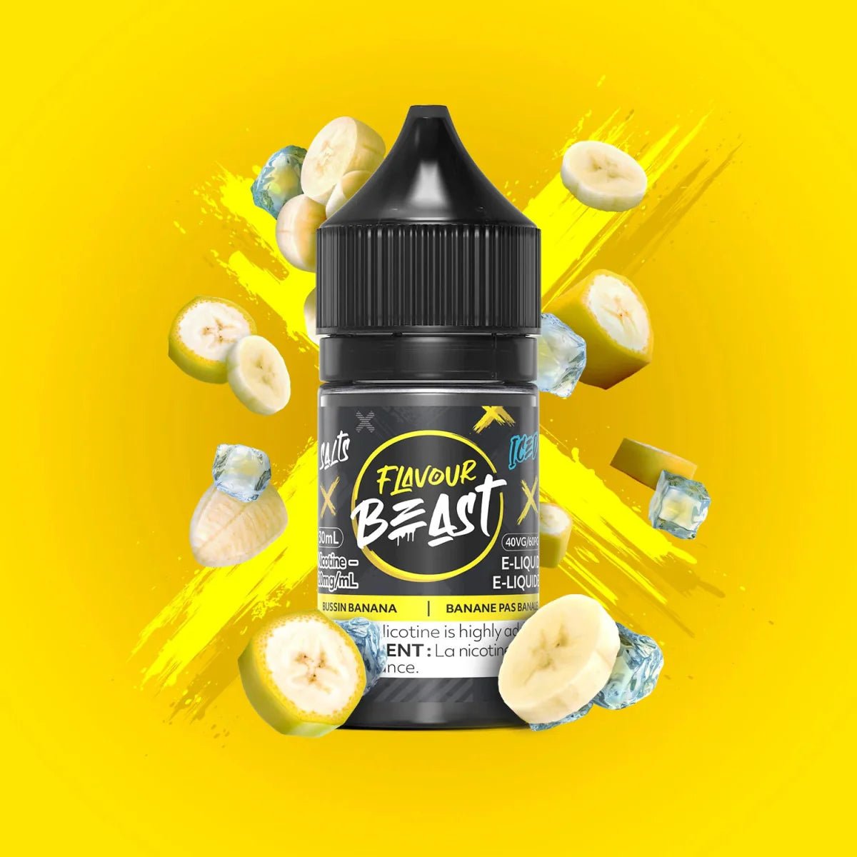 FLAVOUR BEAST - Bussin Banana Iced by Flavour Beast - Salt Nic Vape Juice - Psycho Vape
