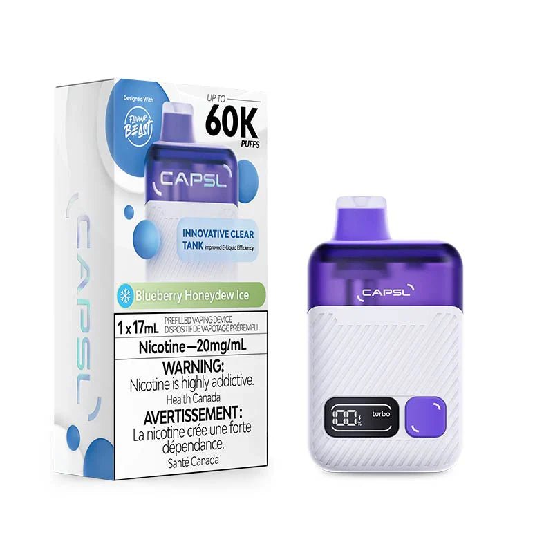 Flavour Beast CAPSL 60K - Blueberry Honeydew Ice - Psycho Vape