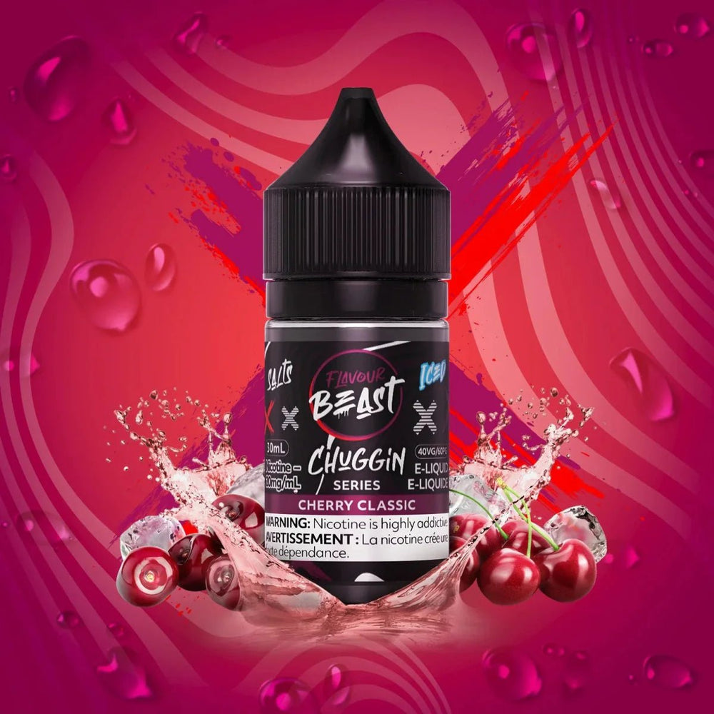 FLAVOUR BEAST - Chuggin Cherry Classic Iced by Flavour Beast - Salt Nic Vape Juice - Psycho Vape