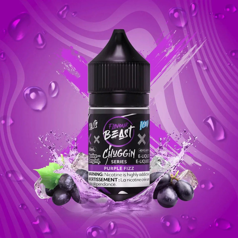 FLAVOUR BEAST - Chuggin Purple Fizz Iced by Flavour Beast - Salt Nic Vape Juice - Psycho Vape