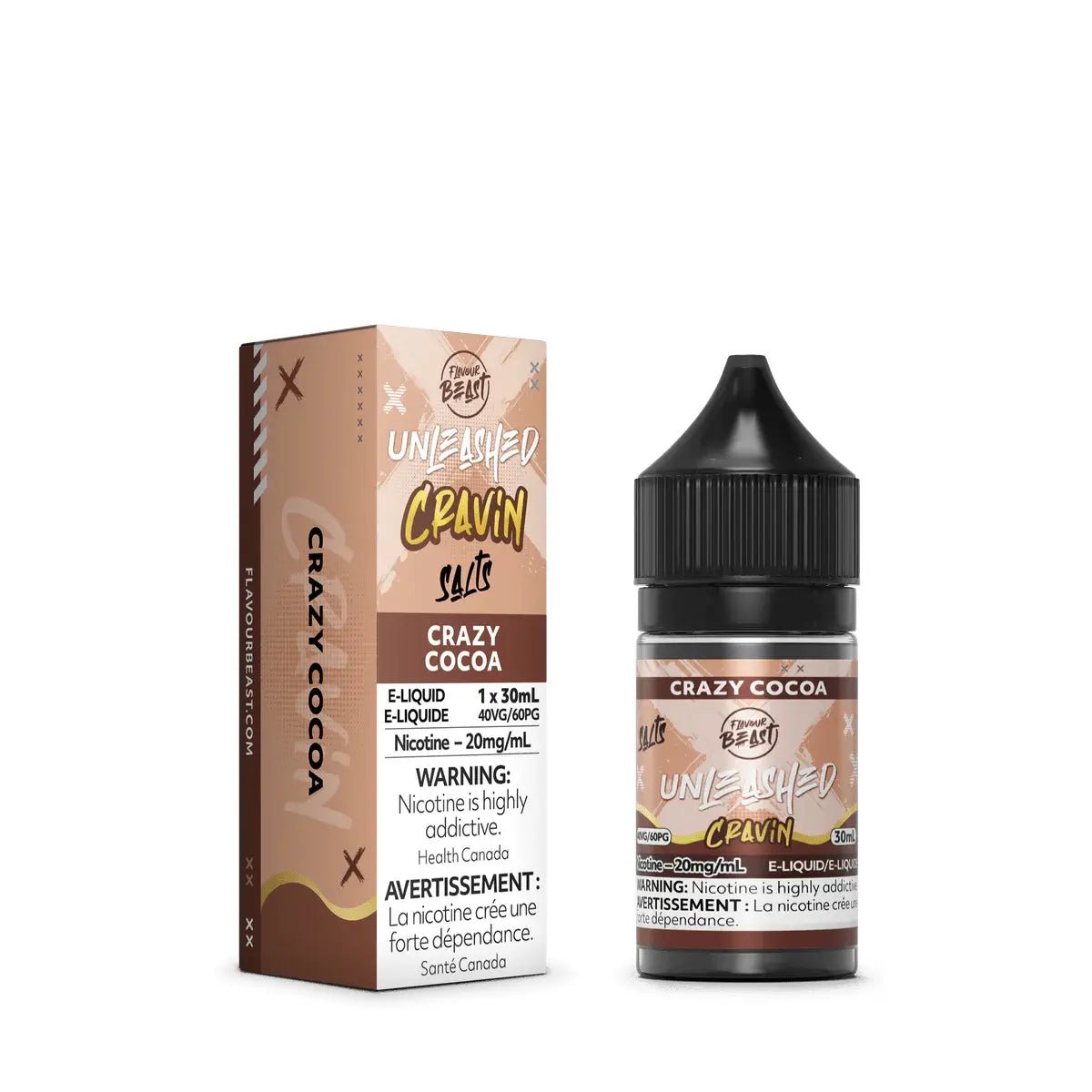 FLAVOUR BEAST - Crazy Cocoa by Flavour Beast Unleashed Cravin - Salt Nic Vape Juice - Psycho Vape