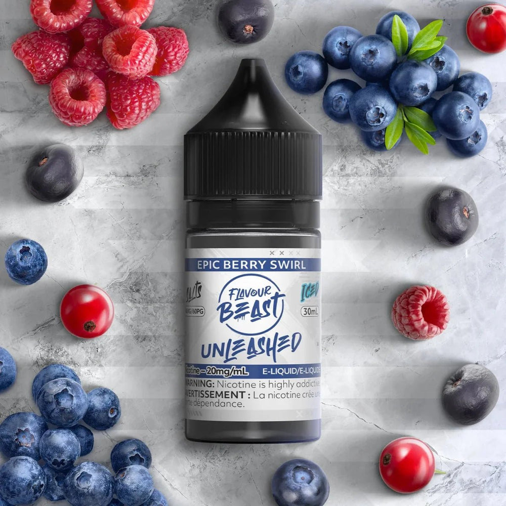 FLAVOUR BEAST - Epic Berry Swirl Iced Unleashed by Flavour Beast - Salt Nic Vape Juice - Psycho Vape