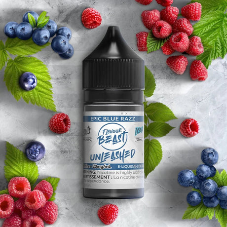 FLAVOUR BEAST - Epic Blue Razz Iced Unleashed by Flavour Beast - Salt Nic Vape Juice - Psycho Vape