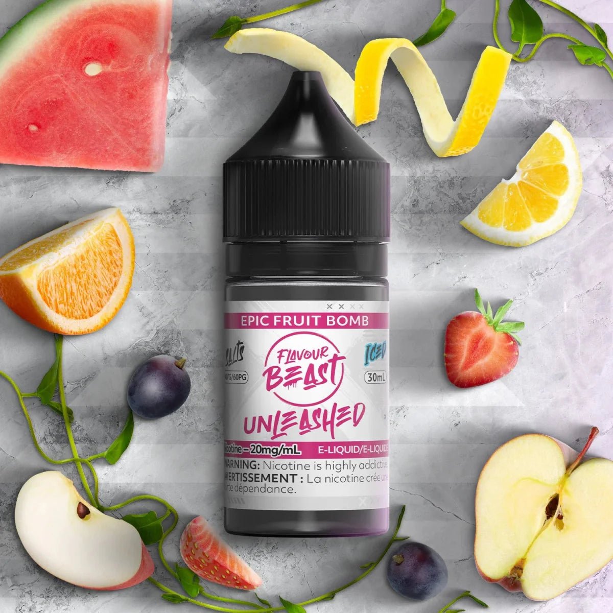 FLAVOUR BEAST - Epic Fruit Bomb Iced Unleashed by Flavour Beast - Salt Nic Vape Juice - Psycho Vape