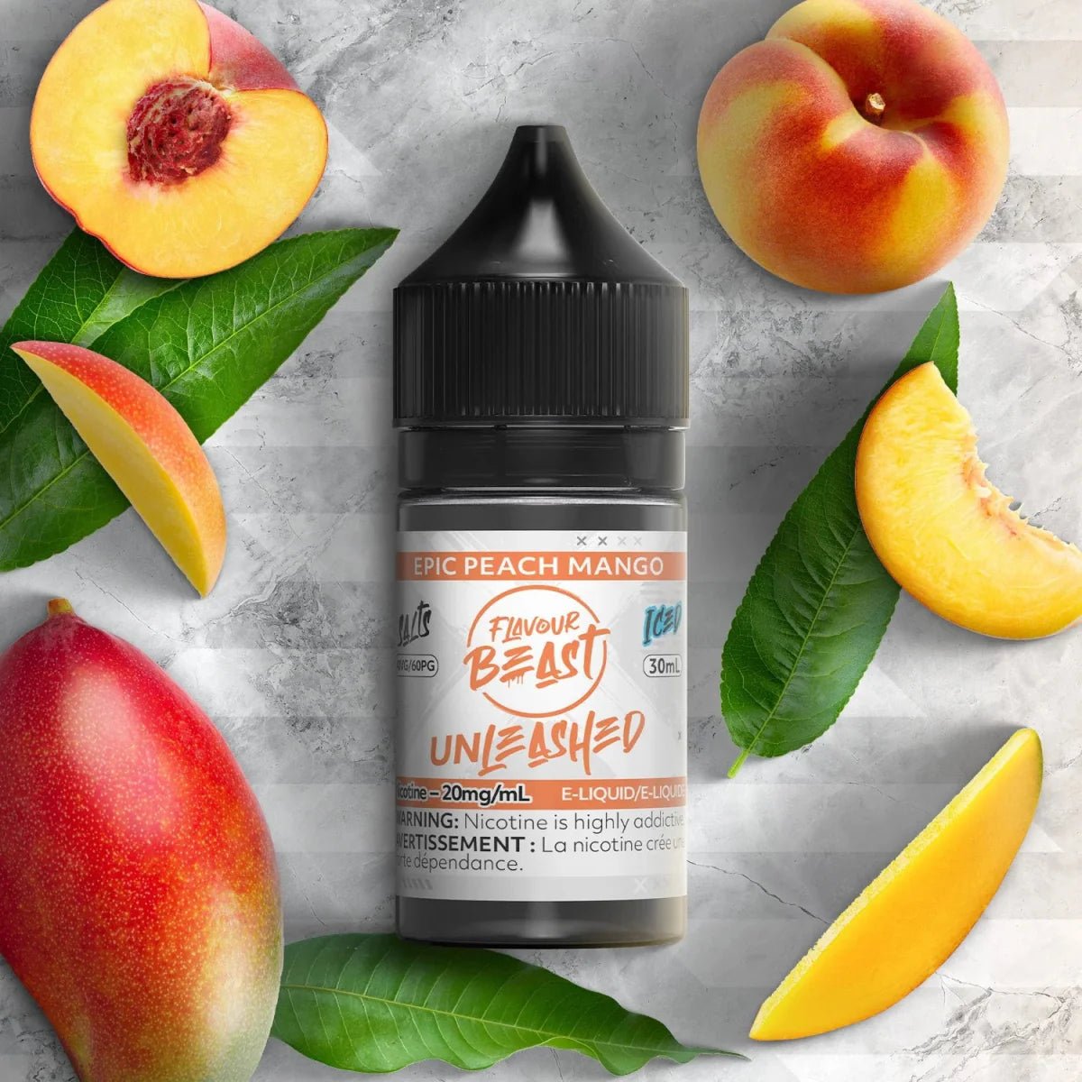 FLAVOUR BEAST - Epic Peach Mango Iced Unleashed by Flavour Beast - Salt Nic Vape Juice - Psycho Vape