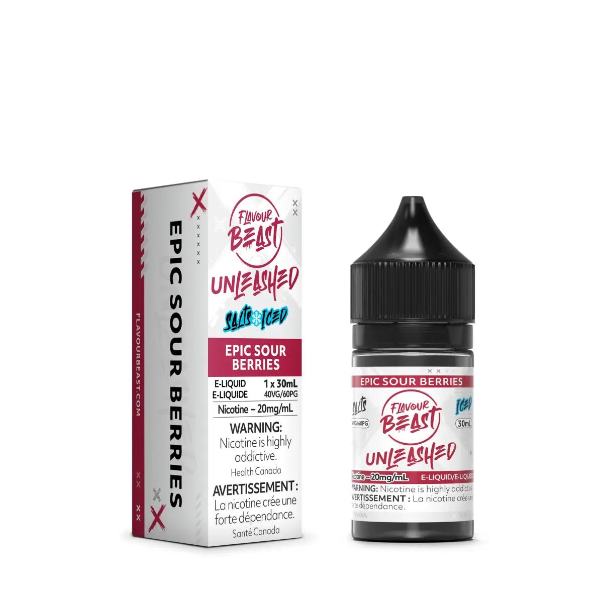 FLAVOUR BEAST - Epic Sour Berries Iced Unleashed by Flavour Beast - Salt Nic Vape Juice - Psycho Vape
